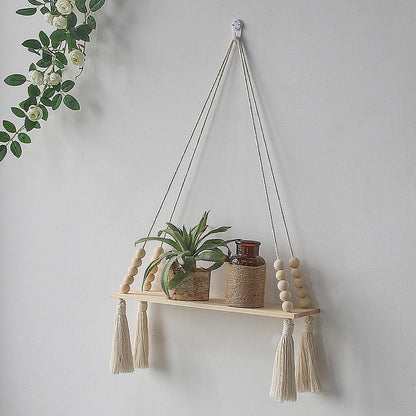 Clairly Wall Shelf | Hanging Boho Wood Decor