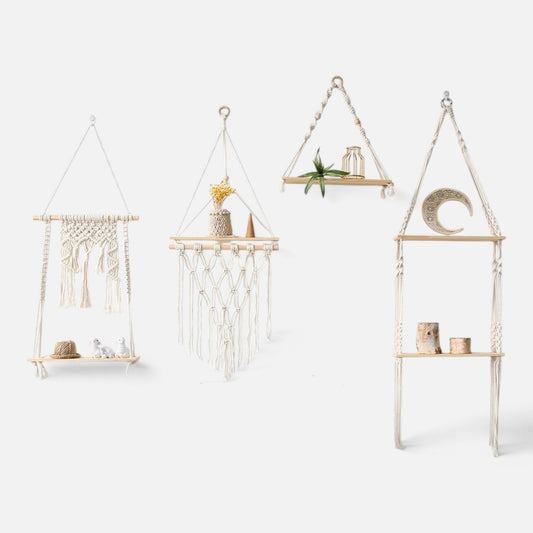 Clairly Wall Shelf | Hanging Boho Wood Decor