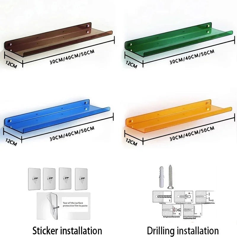 Clairly Wall Shelf | Metal Floating Ledge Design
