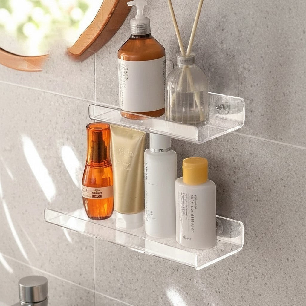Clairly Wall Shelf | Minimalist Multicolour Acrylic Ledge