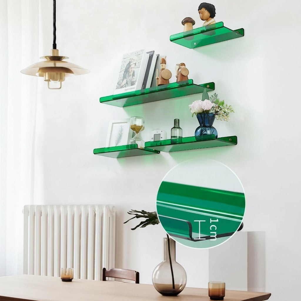Clairly Wall Shelf | Minimalist Multicolour Acrylic Ledge
