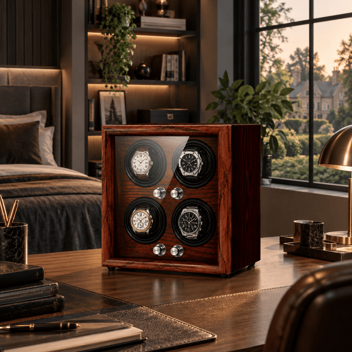 Clairly Watch Winder | Mahogany - 4 Slot