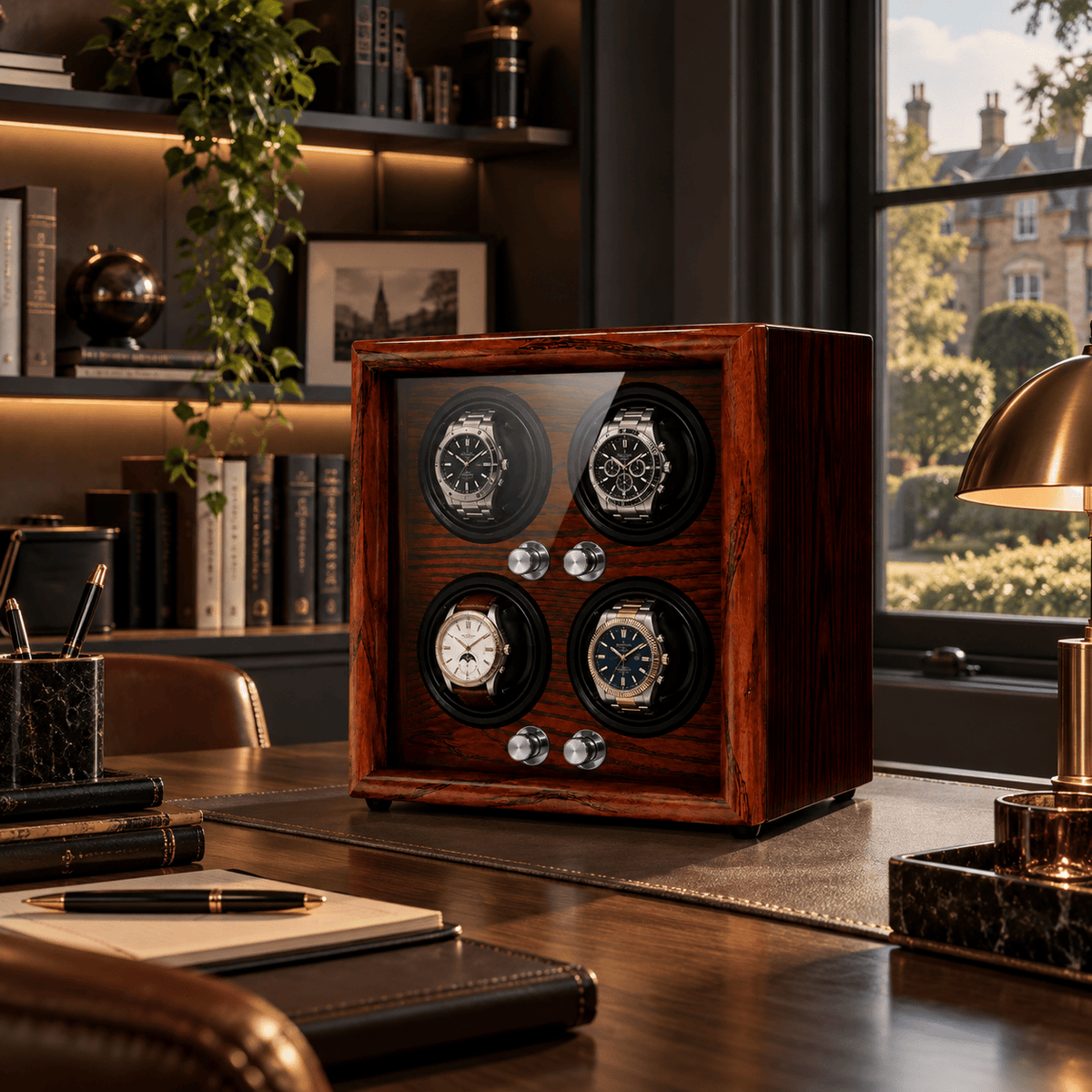 Clairly Watch Winder | Mahogany - 4 Slot