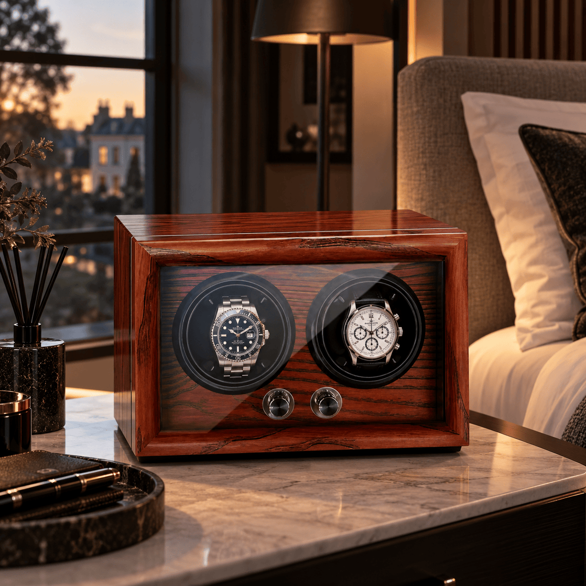 Clairly Watch Winder | Rosewood - 2 Slot