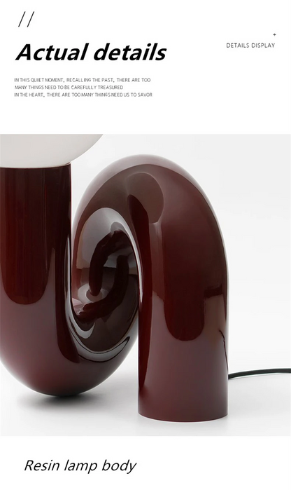 Table Lamp | Curved Tube Sculpture Design